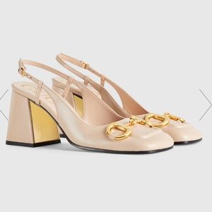 NWT Gucci Mid-Heel Slingback with Horsebit. Item without box